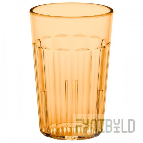 Cambro NT8153 Newport 7.7 oz. Amber Customizable SAN Plastic Tumbler - 36/Case