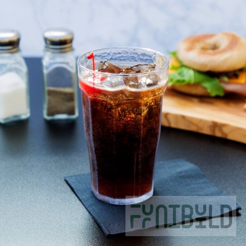 Cambro LT14152 Laguna 14 oz. Clear Customizable SAN Plastic Tumbler - 36/Case