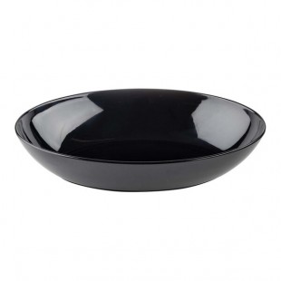 TableCraft Sierra Collection 4.5 Qt. Black Oval Melamine Serving Bowl - 6/Case