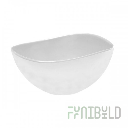 Elite Global Solutions M10OVNW Organic Bowls White Almost Oval 3 Qt. Bowl