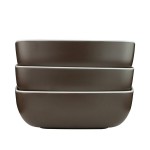 Elite Global Solutions B267065-WS/CH Infinity 1 Qt. Square Chocolate / White Speckle Melamine Bowl - 6/Case