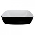 Elite Global Solutions B267065-WS/CH Infinity 1 Qt. Square Chocolate / White Speckle Melamine Bowl - 6/Case