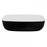 Elite Global Solutions B267065-WS/CH Infinity 1 Qt. Square Chocolate / White Speckle Melamine Bowl - 6/Case