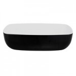 Elite Global Solutions B267065-WS/CH Infinity 1 Qt. Square Chocolate / White Speckle Melamine Bowl - 6/Case
