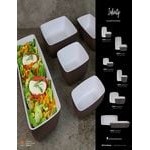 Elite Global Solutions B267065-WS/CH Infinity 1 Qt. Square Chocolate / White Speckle Melamine Bowl - 6/Case