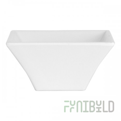 Creations Polar White from Steelite International 7 oz. Melamine Square Bowl - 24/Case
