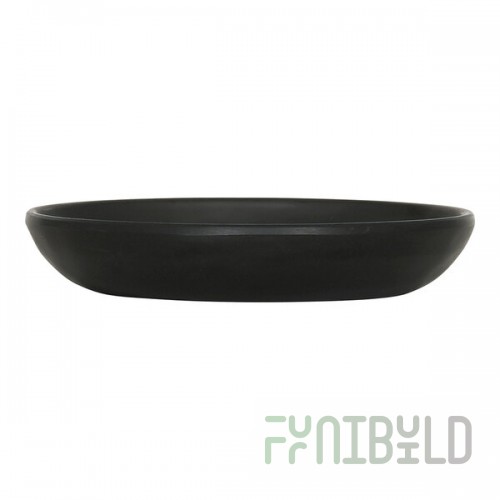 Cal-Mil Carmel 12 oz. Matte Black Coupe Melamine Pasta Bowl - 6/Case