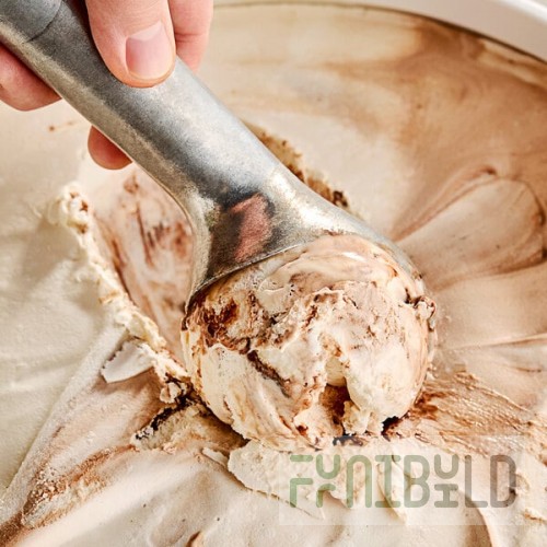 Klein's Real Kosher Vegan Caramel Fudge Ice Cream 3 Gallon