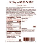 Monin Premium Passion Fruit Flavoring / Fruit Syrup 1 Liter - 4/Case