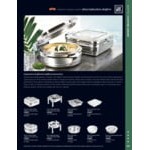 WNK from Steelite International Diva 5.5 Qt. 2/3 Size Round Stainless Steel Induction Chafer with Hinged, Soft-Close Glass Lid 5370S554 WNK from Steelite International Diva 5.5 Qt. 2/3 Size Round Stainless Steel Induction Chafer with Hinged, Soft-Close Glass Lid 5370S554