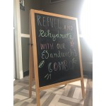 Choice A-Frame Marker Board Sidewalk Sign - Natural Oak Wood - 20 Choice A-Frame Marker Board Sidewalk Sign - Natural Oak Wood - 20