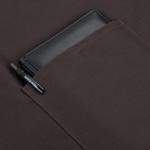 Intedge Brown Poly-Cotton Bistro Apron with 2 Pockets - 38 Intedge Brown Poly-Cotton Bistro Apron with 2 Pockets - 38
