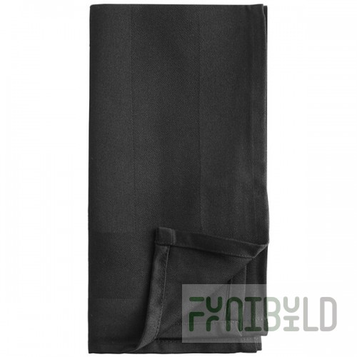 Oxford Black 100% Spun Polyester Satin Band Cloth Napkins, 20