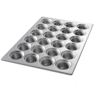 Chicago Metallic 43026 24 Cup 7.3 oz. Glazed Aluminized Steel Jumbo Crown Muffin Pan - 17 7/8