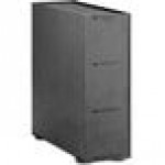 KleanTake by ServSense Black Countertop Slim Cup Dispenser Cabinet with 6 Fast-Changing Gaskets - 3 Slot
