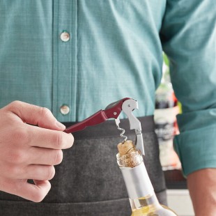 Acopa Waiter's Corkscrew with Burgundy Metal Handle Acopa Waiter's Corkscrew with Burgundy Metal Handle