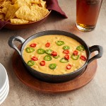Valor 25 oz. Pre-Seasoned Mini Cast Iron Casserole Dish with Rustic Chestnut Finish Rubberwood Underliner Valor 25 oz. Pre-Seasoned Mini Cast Iron Casserole Dish with Rustic Chestnut Finish Rubberwood Underliner