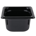 Vollrath 8064420 Super Pan® 1/6 Size Black Polycarbonate Food Pan - 4 Vollrath 8064420 Super Pan® 1/6 Size Black Polycarbonate Food Pan - 4