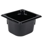 Vollrath 8064420 Super Pan® 1/6 Size Black Polycarbonate Food Pan - 4 Vollrath 8064420 Super Pan® 1/6 Size Black Polycarbonate Food Pan - 4