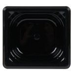 Vollrath 8064420 Super Pan® 1/6 Size Black Polycarbonate Food Pan - 4 Vollrath 8064420 Super Pan® 1/6 Size Black Polycarbonate Food Pan - 4