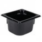 Vollrath 8064420 Super Pan® 1/6 Size Black Polycarbonate Food Pan - 4 Vollrath 8064420 Super Pan® 1/6 Size Black Polycarbonate Food Pan - 4