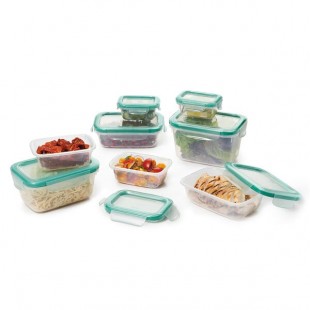 OXO Good Grips Smart Seal 5.1 Cup Clear Rectangular Polypropylene Container with Leak Proof Snap-On Lid