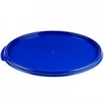 Carlisle 22 Qt. White Round Polyethylene Food Storage Container with Blue Graduations Carlisle 22 Qt. White Round Polyethylene Food Storage Container with Blue Graduations
