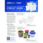 Carlisle 22 Qt. White Round Polyethylene Food Storage Container with Blue Graduations Carlisle 22 Qt. White Round Polyethylene Food Storage Container with Blue Graduations