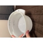 Carlisle 22 Qt. White Round Polyethylene Food Storage Container with Blue Graduations Carlisle 22 Qt. White Round Polyethylene Food Storage Container with Blue Graduations