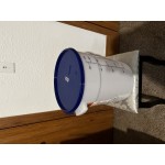 Carlisle 22 Qt. White Round Polyethylene Food Storage Container with Blue Graduations Carlisle 22 Qt. White Round Polyethylene Food Storage Container with Blue Graduations