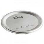 Choice 8 oz. Half-Pint Regular Mouth Glass Canning / Mason Jar with Silver Metal Lid and Band - 12/Case