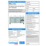 Continental Refrigerator FA68NBS 68