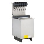 Servend 2705936 DI-1522 6 Valve Sanitary Lever Drop-In Beverage Dispenser with 60 lb. Ice Storage and Internal Carbonator