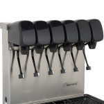 Servend 2705936 DI-1522 6 Valve Sanitary Lever Drop-In Beverage Dispenser with 60 lb. Ice Storage and Internal Carbonator