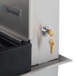 Servend 2705936 DI-1522 6 Valve Sanitary Lever Drop-In Beverage Dispenser with 60 lb. Ice Storage and Internal Carbonator