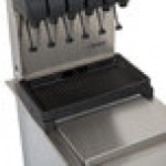 Servend 2705936 DI-1522 6 Valve Sanitary Lever Drop-In Beverage Dispenser with 60 lb. Ice Storage and Internal Carbonator