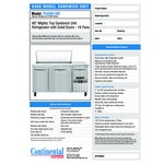Continental Refrigerator RA60N-18M 60 Continental Refrigerator RA60N-18M 60