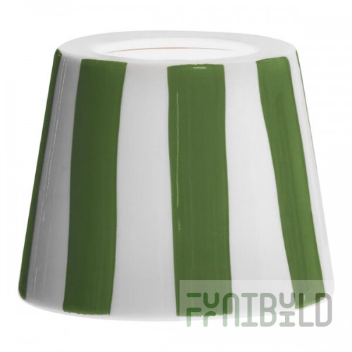 Zafferano America Poldina Lido White / Green Stripe Lampshade for Poldina Pro, Poldina Pro Lido, and Poldina Pro Mini