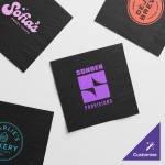 Choice Black 2-Ply Customizable Beverage / Cocktail Napkin - 1,000/Case