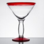 Libbey 92306 Aruba 15 oz. Customizable Martini Glass with Cobalt Blue Rim and Base - 12/Case