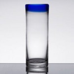 Libbey 92306 Aruba 15 oz. Customizable Martini Glass with Cobalt Blue Rim and Base - 12/Case