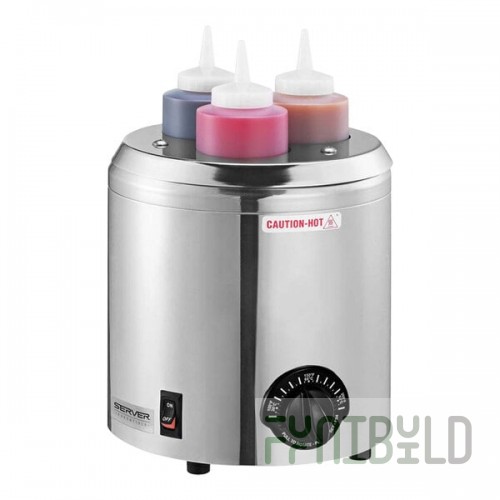 Server SBW 86810 Signature Touch 3 Qt. Round Warmer with 3 Bottles - 120V, 500W