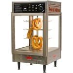 Benchmark USA 51012 Humidified Rotating Pizza / Pretzel Display Warmer with Pretzel Rack and 12 Benchmark USA 51012 Humidified Rotating Pizza / Pretzel Display Warmer with Pretzel Rack and 12
