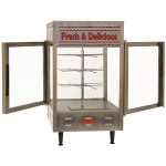 Benchmark USA 51012 Humidified Rotating Pizza / Pretzel Display Warmer with Pretzel Rack and 12 Benchmark USA 51012 Humidified Rotating Pizza / Pretzel Display Warmer with Pretzel Rack and 12