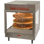 Benchmark USA 51012 Humidified Rotating Pizza / Pretzel Display Warmer with Pretzel Rack and 12 Benchmark USA 51012 Humidified Rotating Pizza / Pretzel Display Warmer with Pretzel Rack and 12
