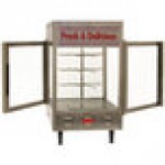 Benchmark USA 51012 Humidified Rotating Pizza / Pretzel Display Warmer with Pretzel Rack and 12 Benchmark USA 51012 Humidified Rotating Pizza / Pretzel Display Warmer with Pretzel Rack and 12