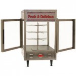 Benchmark USA 51012 Humidified Rotating Pizza / Pretzel Display Warmer with Pretzel Rack and 12 Benchmark USA 51012 Humidified Rotating Pizza / Pretzel Display Warmer with Pretzel Rack and 12