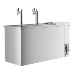 Avantco UDD-3-CT-S-6 Stainless Steel Kegerator / Beer Dispenser with (2) Triple Tap Tower and Club Top - (3) 1/2 Keg Capacity