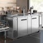 Avantco UDD-3-CT-S-6 Stainless Steel Kegerator / Beer Dispenser with (2) Triple Tap Tower and Club Top - (3) 1/2 Keg Capacity