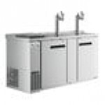 Avantco UDD-3-CT-S-6 Stainless Steel Kegerator / Beer Dispenser with (2) Triple Tap Tower and Club Top - (3) 1/2 Keg Capacity